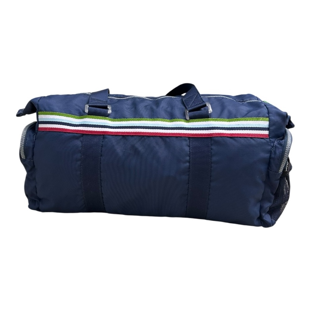 Lucy RARE Duffel Yoga/Gym Bag Blue stripes Sporty Design